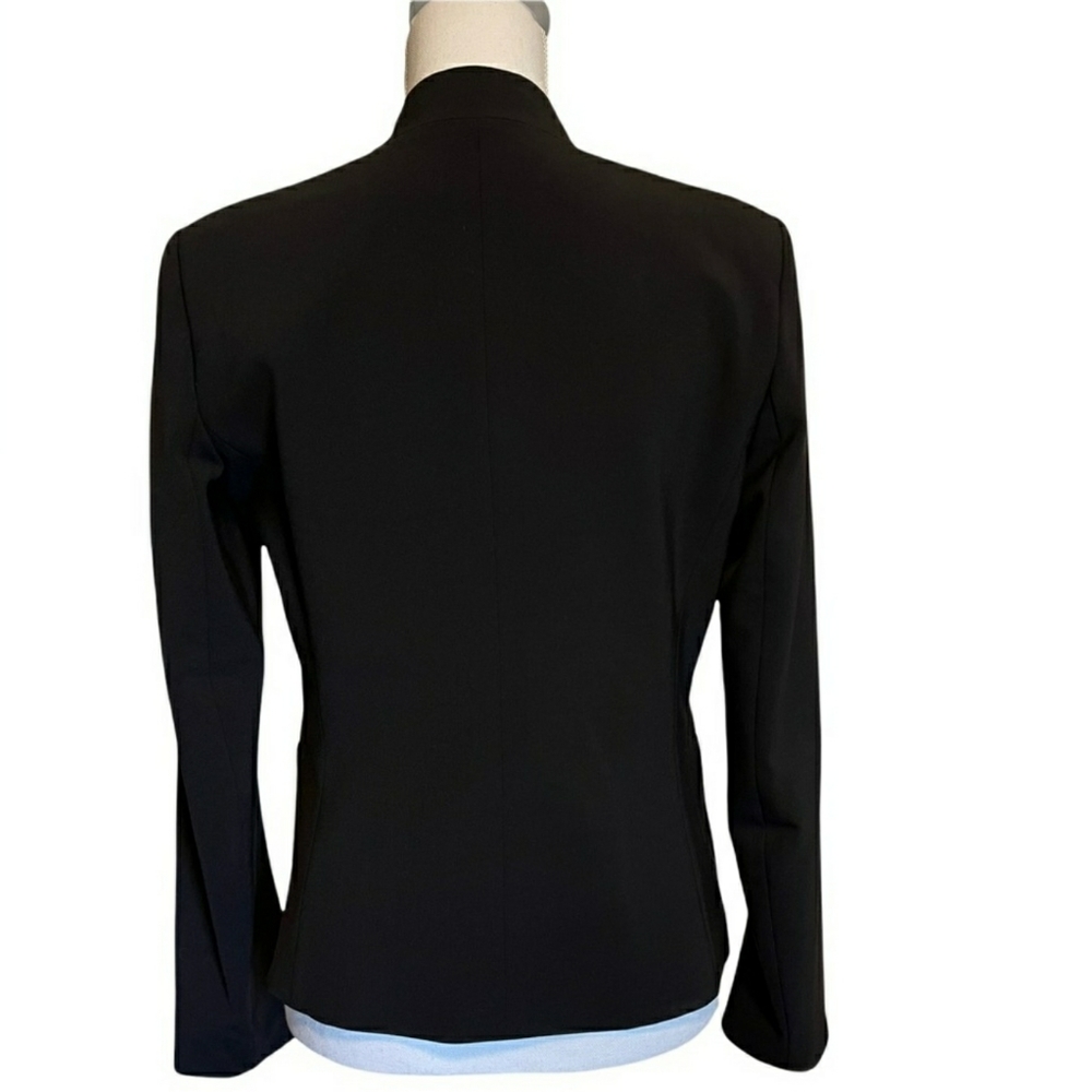 Theory open front wool blend Lanai stretch black jacket size 10 - Picture 5 of 14